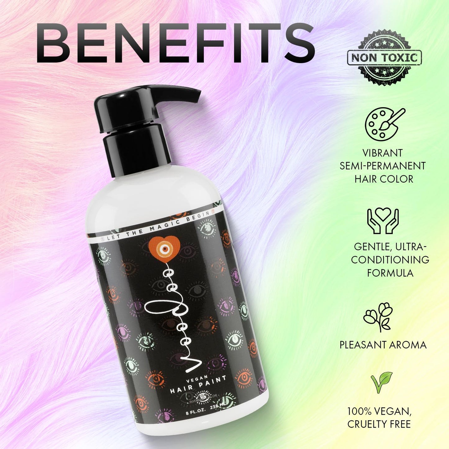 MOEHAIR Semi-Permanent Hair Color | Clear Hair Dye 8 Oz | No Ammonia, Sulfate or Paraben | Vegan & Cruelty-Free | Intermixable & Gentle Formula | Mix Beauty & Personal Care MOEHAIR