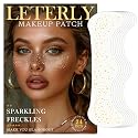 Leterly 24 Pcs Glitter Freckles Face Tattoo,Gold Face Glitter Makeup Patches Cute Sparkle Freckles Patches Waterproof Makeup Speckles for Face Beauty & Personal Care Leterly