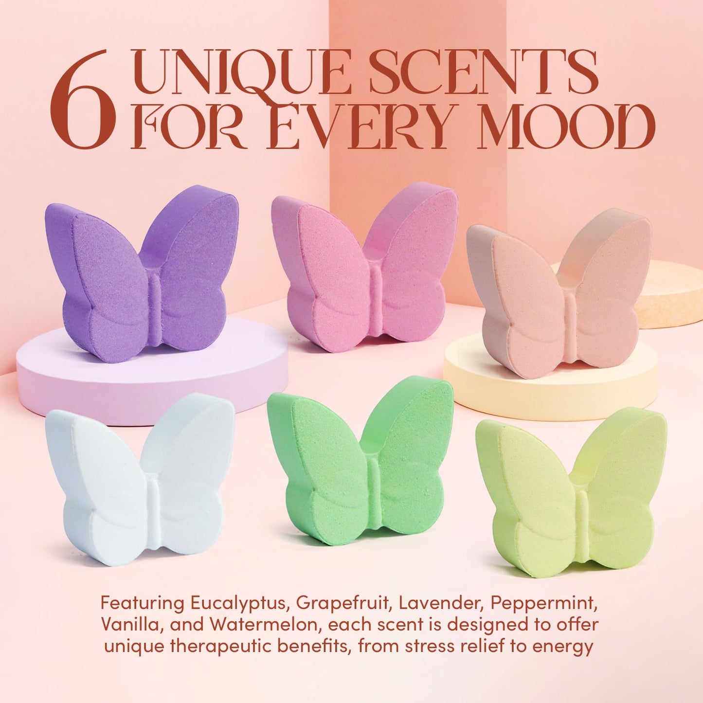 Pursonic Aromapathy Bath Bombs Gift Set - 6 Pcs Essential Oils Bath Bombs for Women - Spa Fizzies Christmas Gifts for Women (Eucalyptus, Lavender… Beauty & Personal Care Pursonic