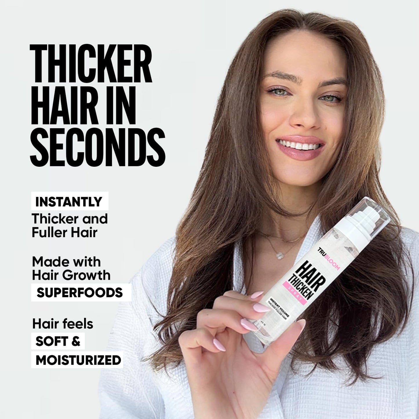 Tru Bloom Hair Thickening Spray - Fuller, Thicker Hair in seconds. All Natural Hair Volume Booster. Stylist-Recommended Beauty & Personal Care St. Tropica