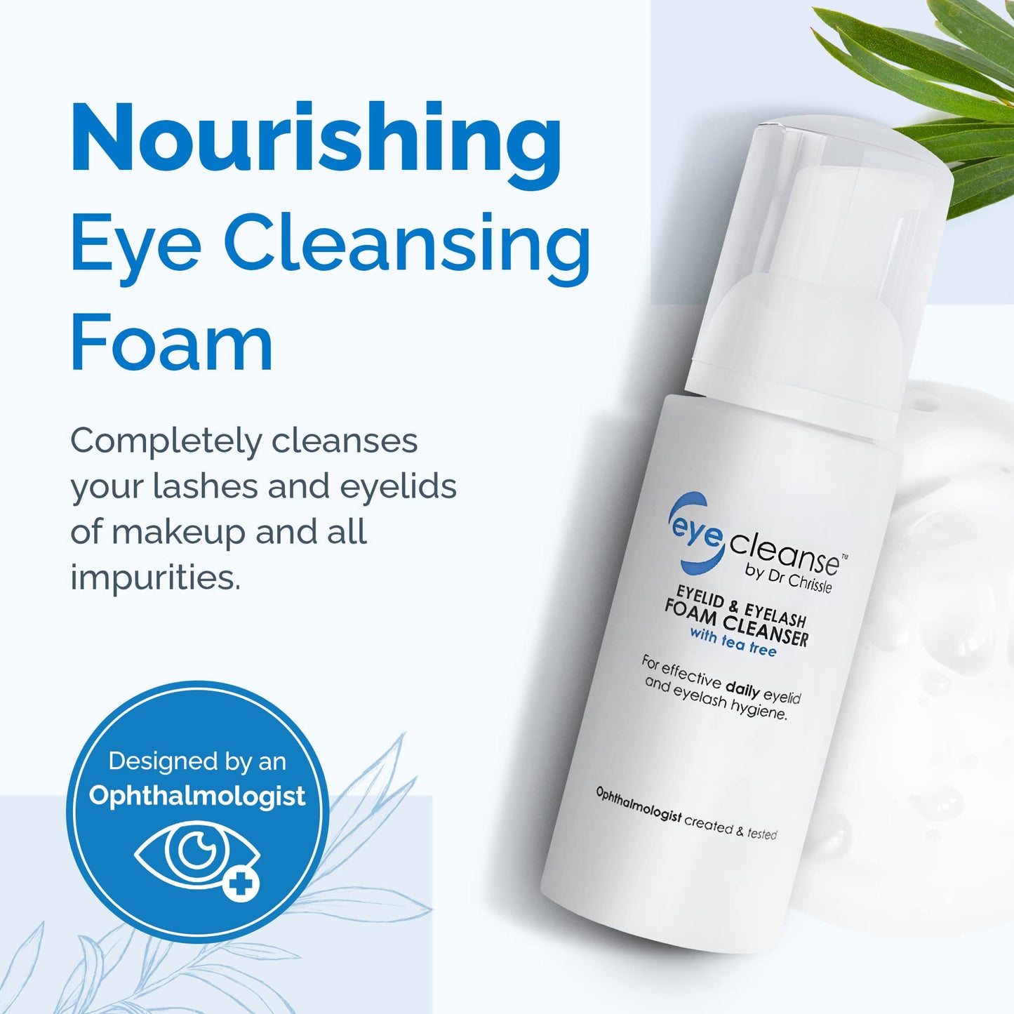 Dr Chrissie All-in-One Eyelid and Eyelash Cleanser for Lash Extension Kit Essential, Enriched with Tea Tree Oil, Helps Ease Tired Eyes, 100 ml Beauty & Personal Care Dr Chrissie