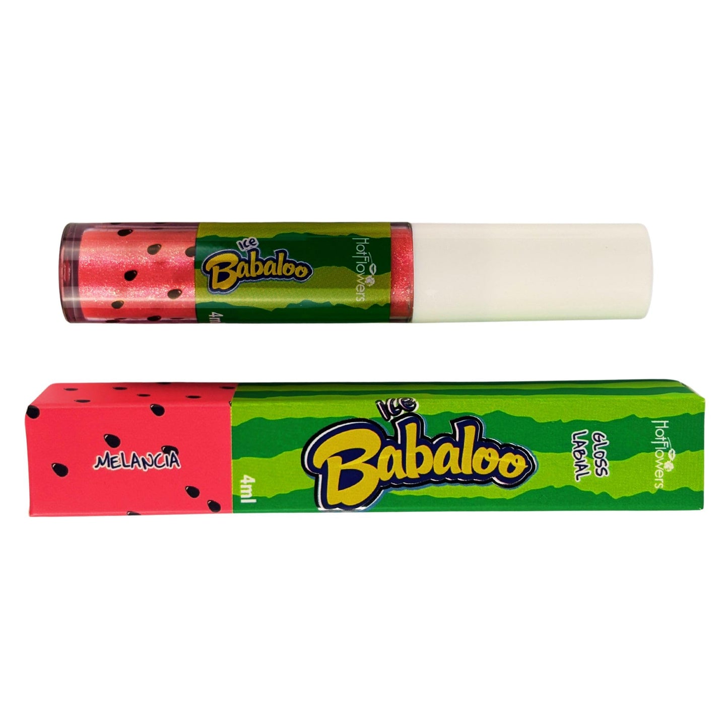 HOT FLOWERS Ice Babaloo Lip Gloss - Moisturizing Gloss with Coconut Oil - Hydrating & Flavored - 15g (Watermelon) Beauty & Personal Care HOT FLOWERS