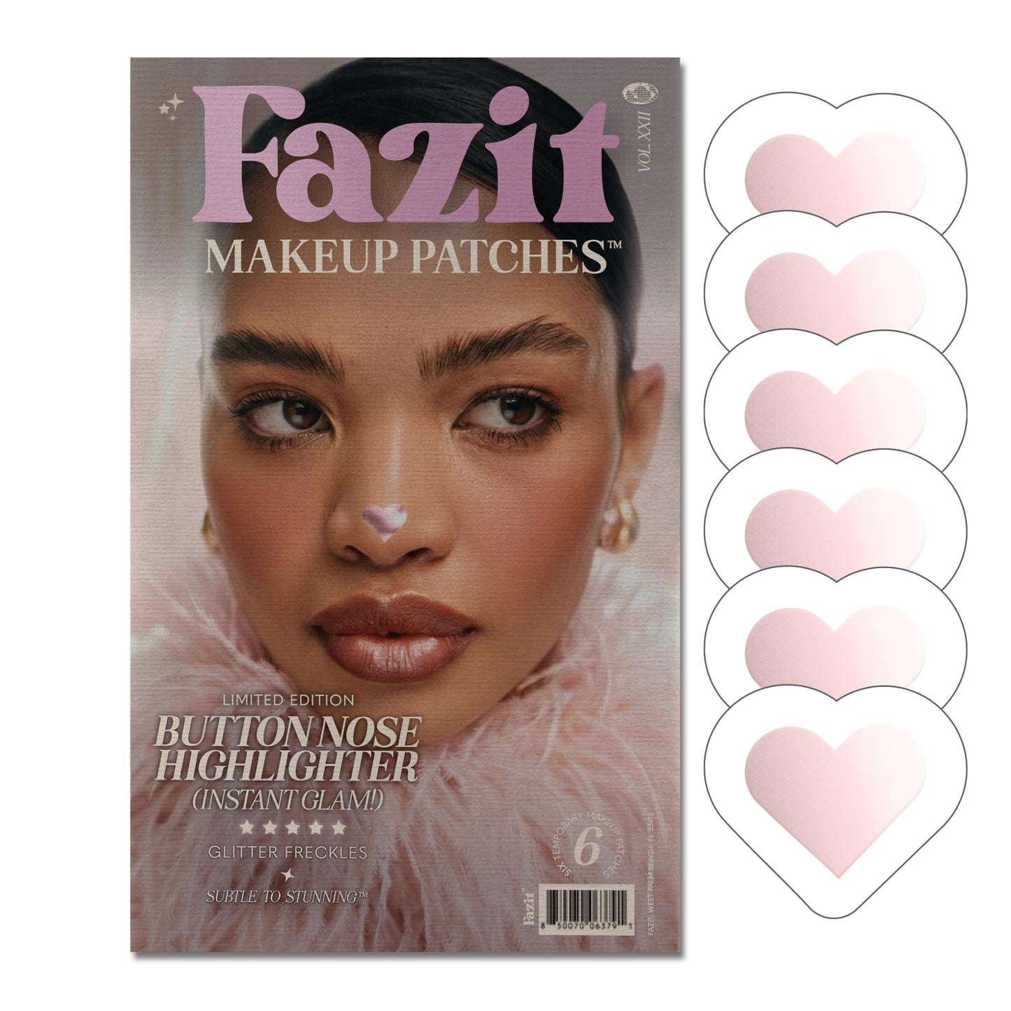 Fazit Makeup Patches - Button Nose Highlighter - Glow Up Make-Up Patches - Cute Glitter Makeup Accessories for Women - Cosmetic Glitter for Face Beauty & Personal Care Fazit