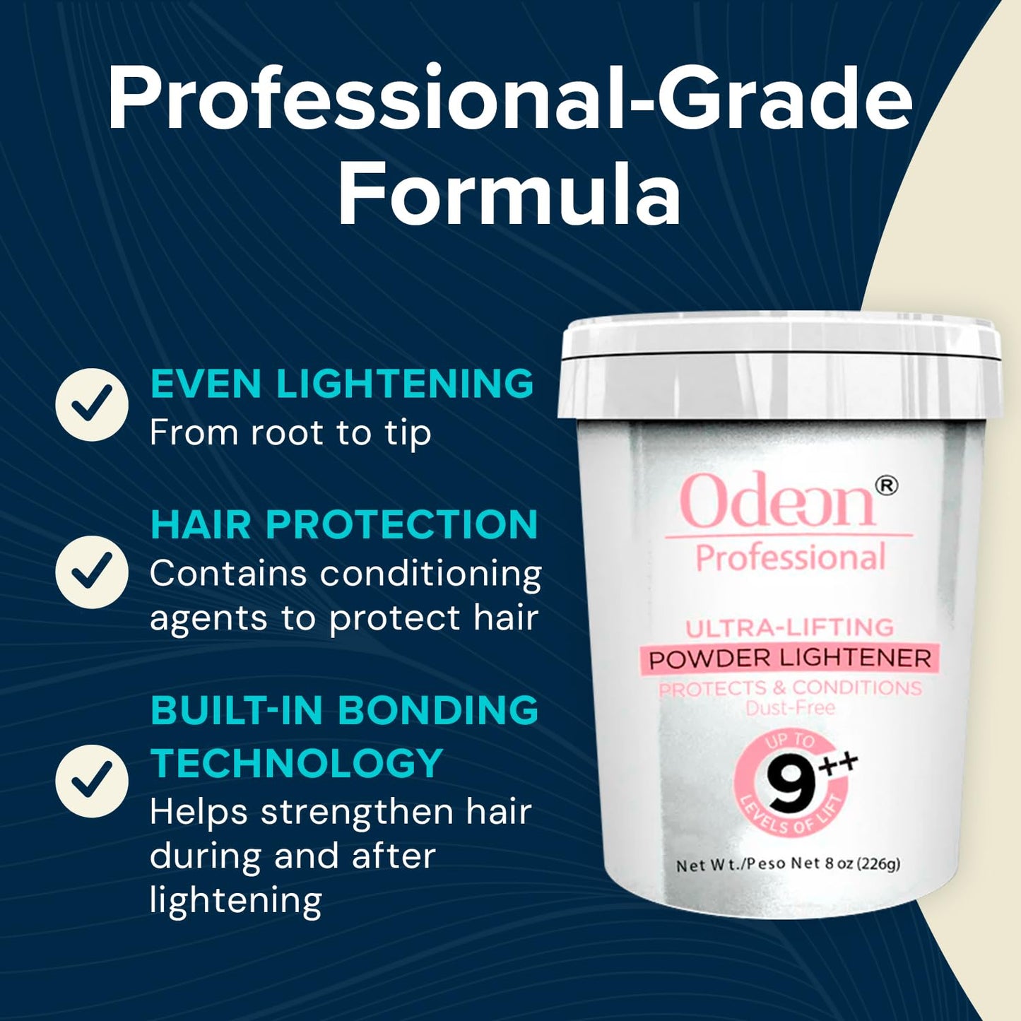 Odeon Ultra-Lifting Hair Powder Lightener 8oz - Lifts Up to 9+ Levels | Versatile Bleach for Balayage, Highlights & Full Hair Lightening Beauty & Personal Care Odeon