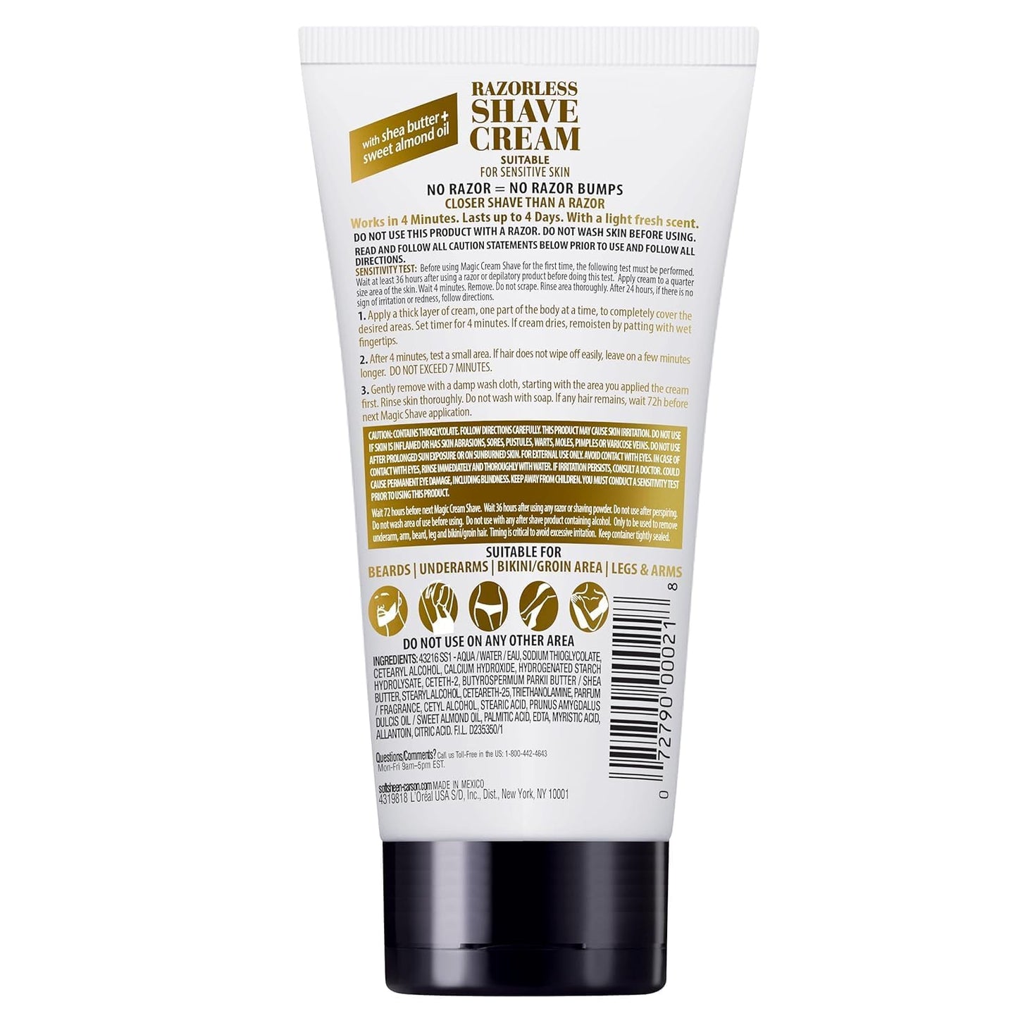 SoftSheen-Carson Magic Razorless Cream Shave, Bald Smooth Head Maintenance, 6 Oz (2 pack) Beauty and Personal Care SoftSheen
