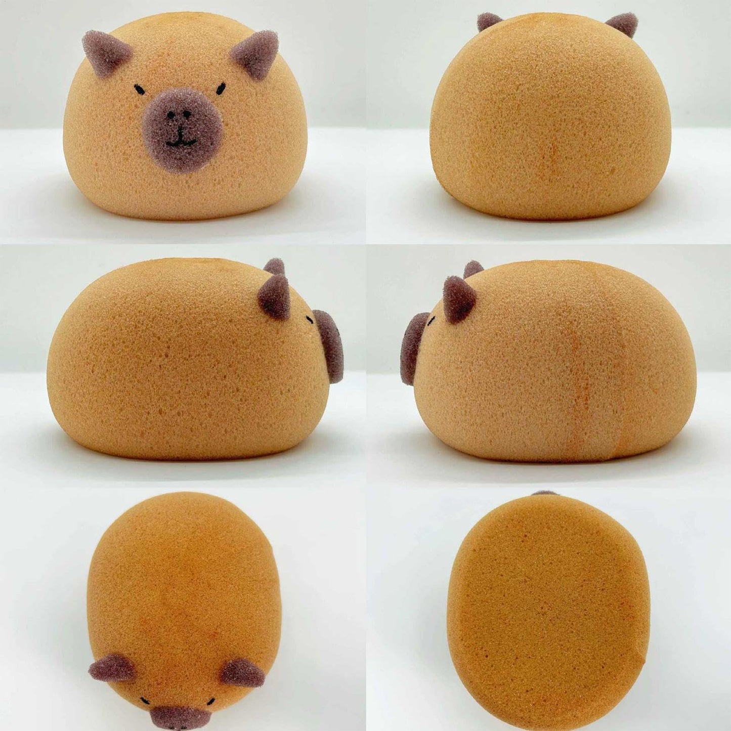 Capybara Bath Sponge, 2 Pack Cute Cartoon Animal Capybara Shape Bath Sponges for Shower, Decorative Bathing Sponge for Kids Adults, Soft Sponge Balls Beauty and Personal Care GEUGECY