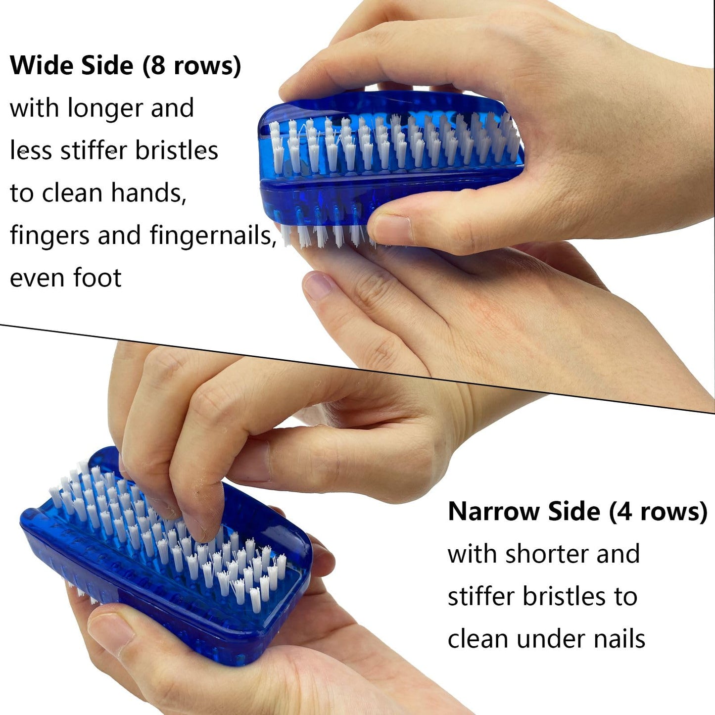 GKETN Nail Brush for Cleaning Fingernails 2 Sided Nylon Bristles Fingernail Brush for Cleaning Nail Scrubber Scrub Clean Soft Stiff Nail Scrub Brush Beauty and Personal Care GKETN