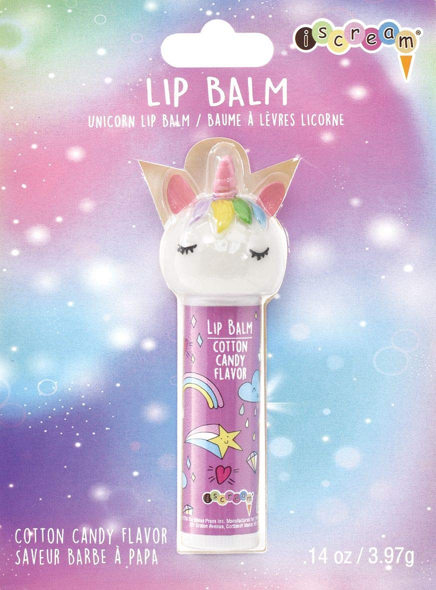 iscream Sleeping Unicorn Shaped Cotton Candy Scented Lip Balm Beauty and Personal Care iscream