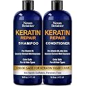 Keratin Shampoo and Conditioner Set 16 fl oz Each - Strengthening & Smoothing Care for Dry, Damaged, Frizzy or Keratin-Treated Hair - Color Protecting Beauty & Personal Care Nexon Botanics