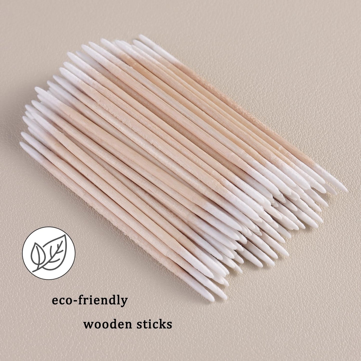 FSpronail 200pcs Pointed Tip Cotton Swabs, White Double-head Precision Microblading Cotton Swabs with Wooden Sticks Nail Polish Remover Pen Touch Up Beauty and Personal Care FSpronail