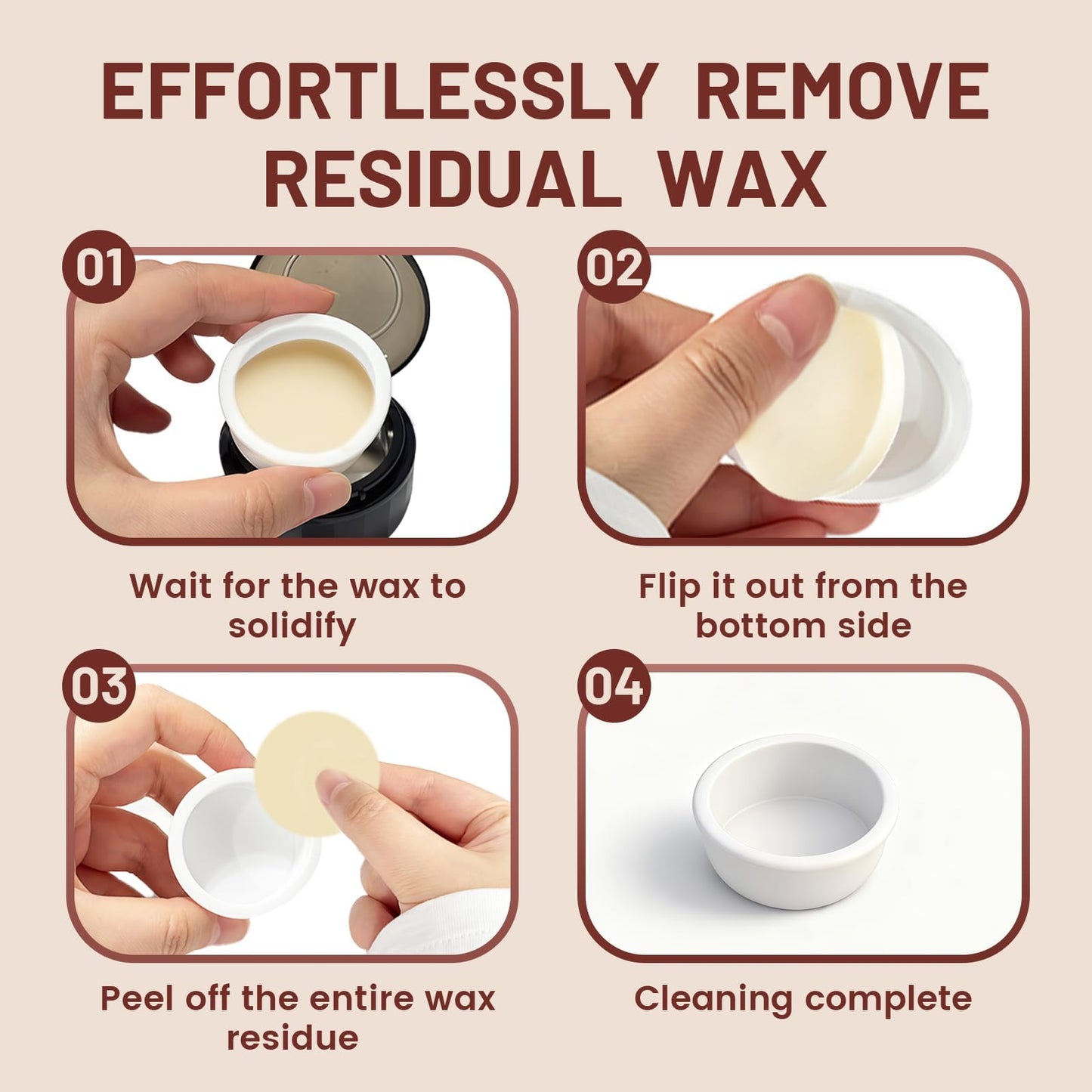 Nose Wax Kit Men & Women, USB-C Mini Wax Warmer with Silicone Pot for Nose, Ear & Eyebrow Facial Hair Removal at Home, 50g Hard Wax Beads, 10 Nose Beauty and Personal Care Wokyo