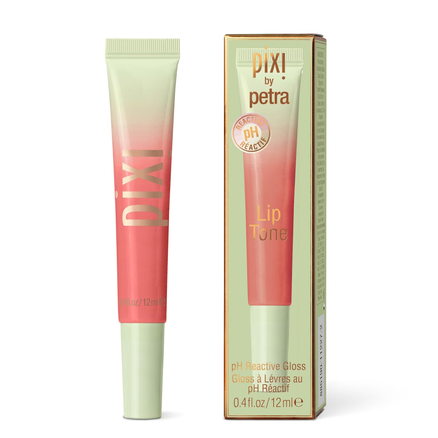 Pixi Beauty LipTone pH Reactive Lip Gloss in Peachyness | Color Changing Tinted Lip Balm with Rosehip Oil & Shea Butter | Non-Sticky Mirror-Shine Beauty & Personal Care Pixi