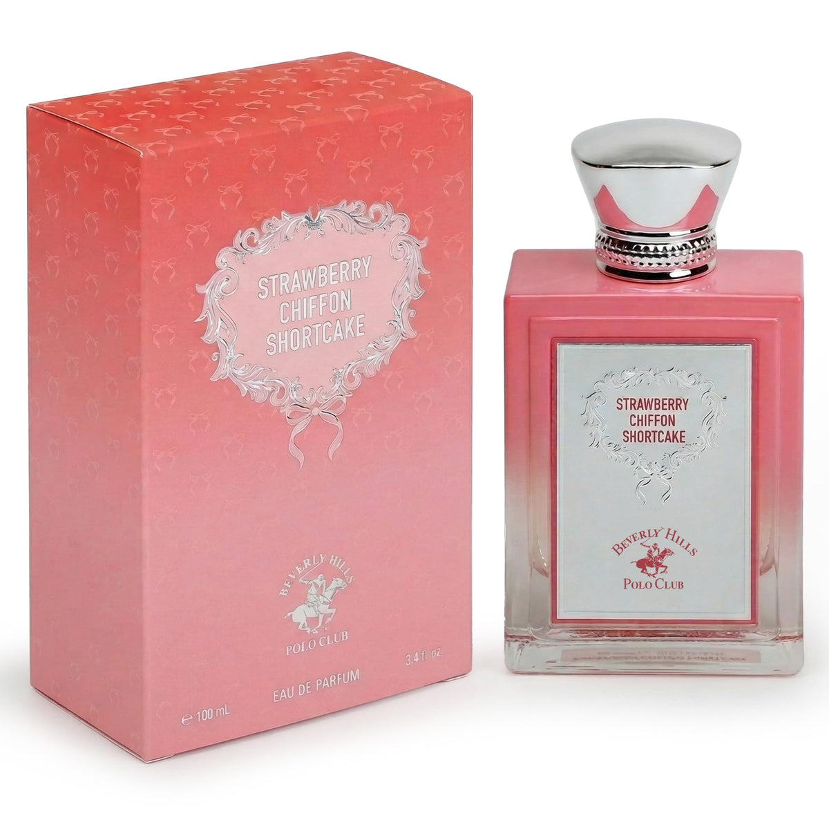Beverly Hills Polo Club Strawberry Chiffon Shortcake EDP for Women | Luxurious Sweet Fruity Gourmand Fragrance | Long-Lasting Vanilla, Praline