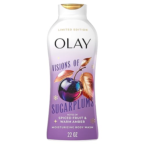 Olay Body Wash for Women, Hydrating & Moisturizing, Holiday Edition, With Plant Based Cleansers, B3 Complex, For All Skin Types, Visions of Sugarplums Beauty & Personal Care Olay