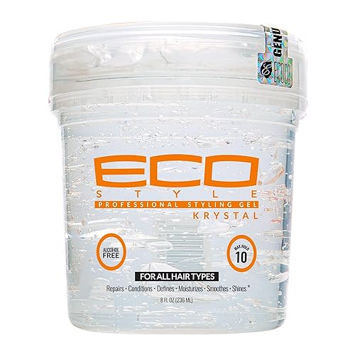 Eco Style Krystal Styling Gel - Adds Body and Shine to all Styles - Moisturizes and Maintains Healthy Hair - Strong, Weightless Hold - Ideal for any Beauty & Personal Care Eco Style