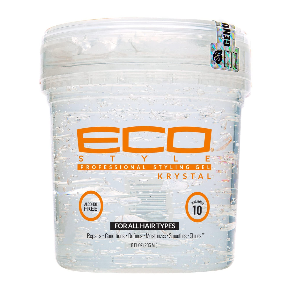Eco Style Krystal Styling Gel - Adds Body and Shine to all Styles - Moisturizes and Maintains Healthy Hair - Strong, Weightless Hold - Ideal for any Beauty & Personal Care Eco Style