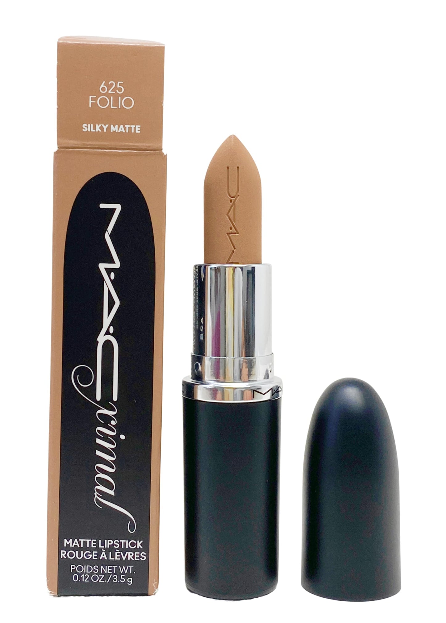 MAC Ximal Silky Matte Lipstick - 625 Folio (Greyish nude) .12 Oz / 3.5 g Beauty & Personal Care MAC