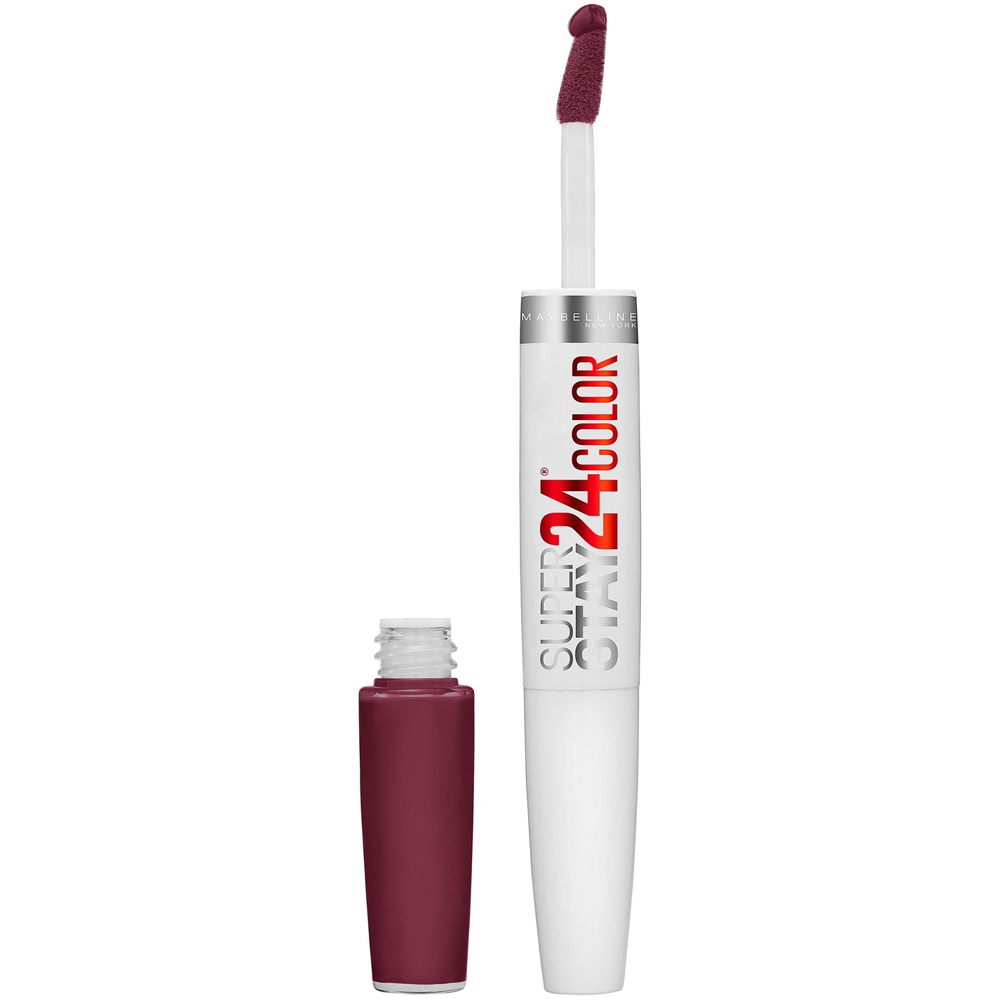 Maybelline Super Stay 24, 2-Step Liquid Lipstick Makeup, Long Lasting Highly Pigmented Color with Moisturizing Balm, Merlot Armour, Red, 1 Count Beauty & Personal Care MAYBELLINE