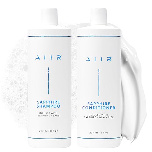 AIIR Sapphire Shampoo and Conditioner - Adding Shine & Softness, Amino Acids Repairs and Strengthens Damaged Hair, Hydrate and Moisturize Dry Brittle Beauty & Personal Care AIIR