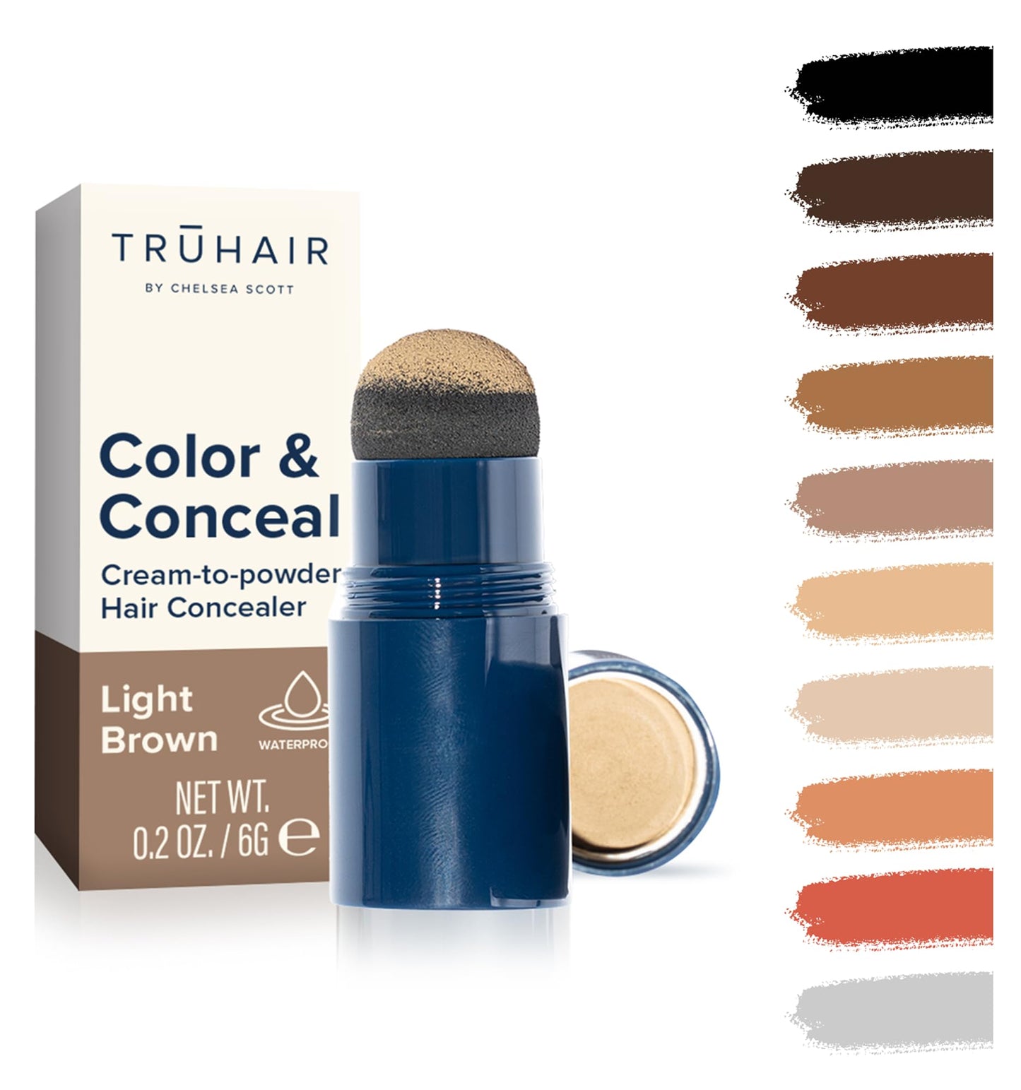 TRUHAIR Color & Conceal Waterproof Root Touch Up Hair Color Concealer - Hair Cover up for Gray Coverage and Hairline Filling - 11 Hair Colors Beauty & Personal Care Truhair