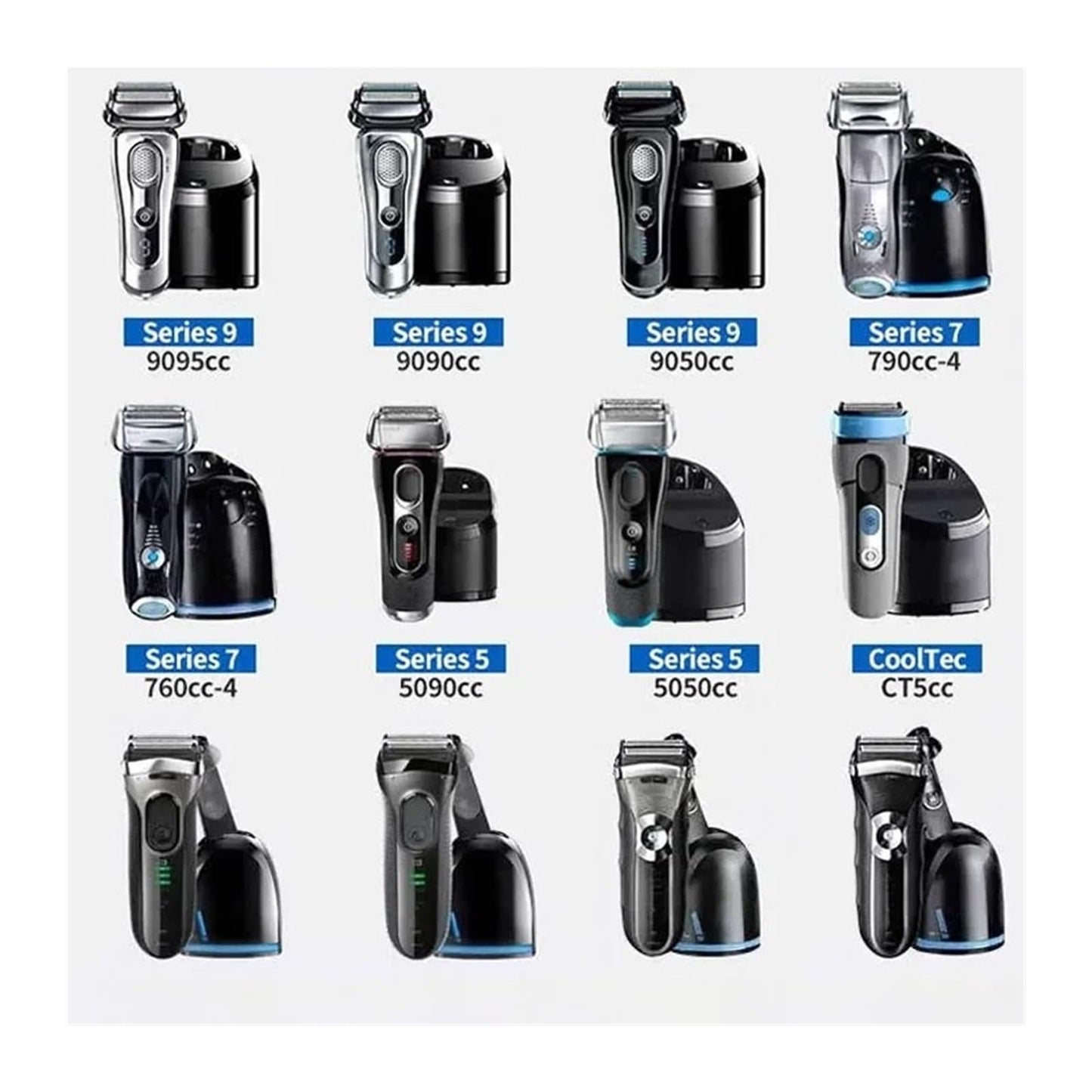 Electric Shaver,Compatible For Braun Electric Shaver Cleaning Renew Cartridge With Automatic Cleaning Center Clean Off The Shaver Head Beauty and Personal Care RMEYKAAN