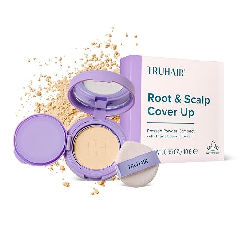 TRUHAIR Root & Scalp Cover Up Pressed Powder Compact, Waterproof, Weightless Hair Coverage & Bald Spot Concealing, Root Touch Up Hair Color for Gray Beauty & Personal Care Truhair