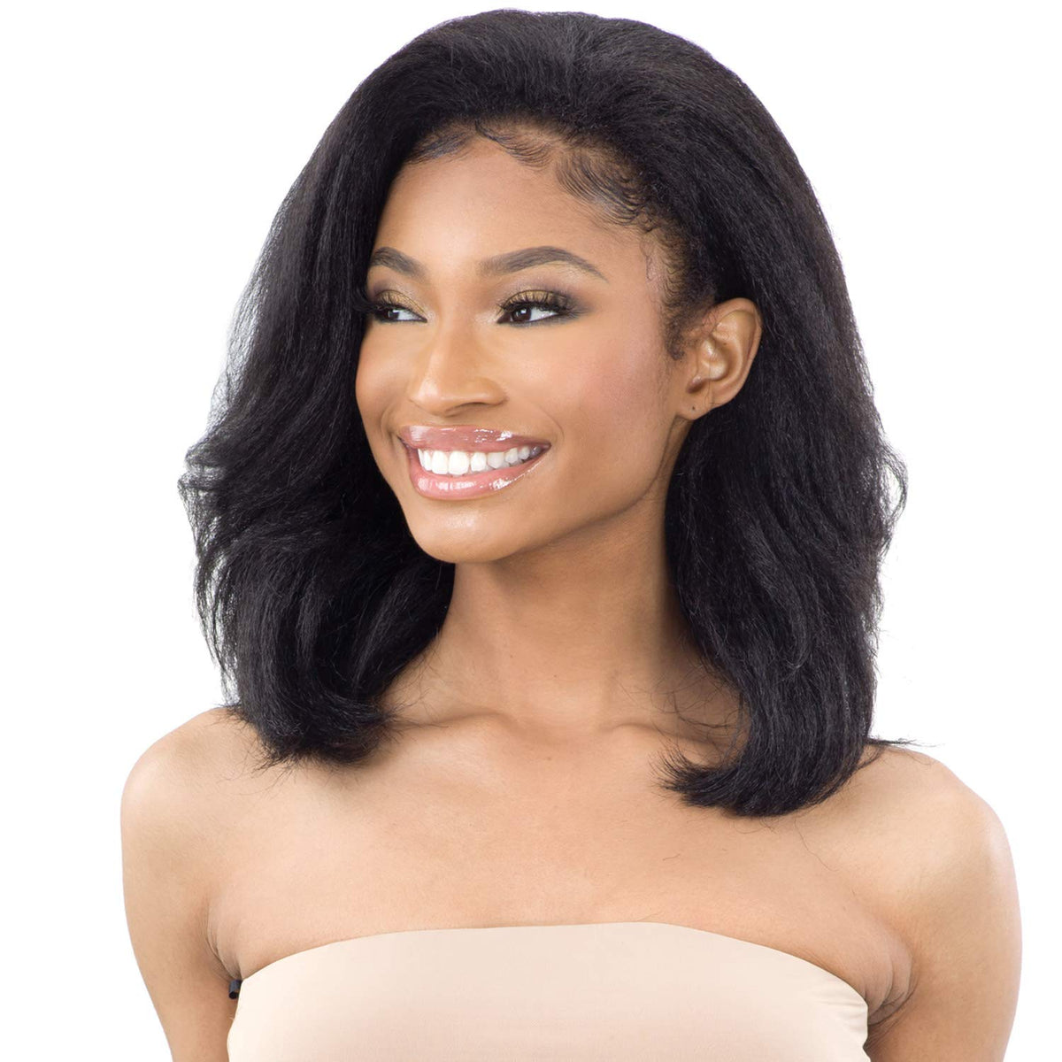 FreeTress Equal Full Cap Drawstring Natural Me Natural Roller Set (DARK BROWN 2)
