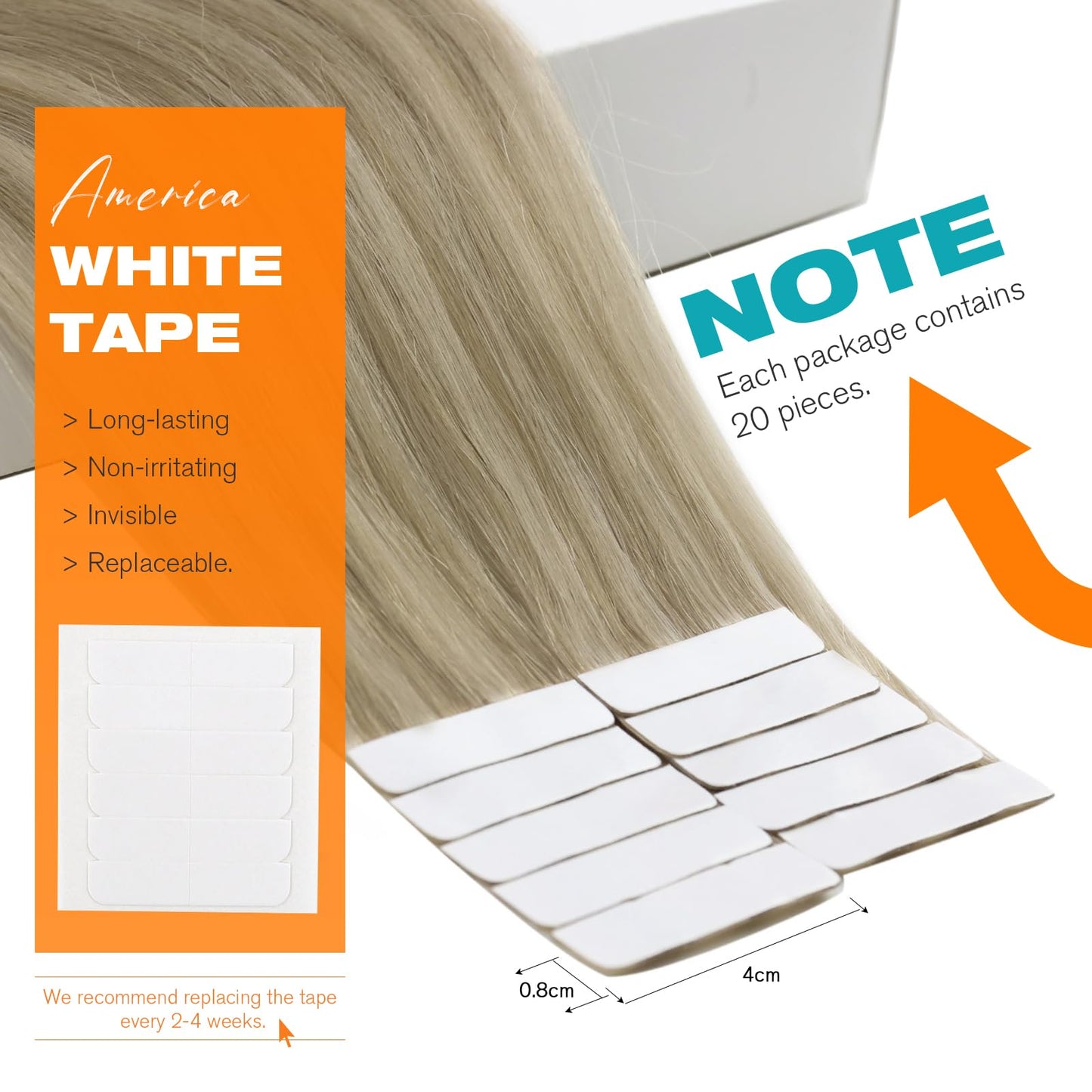 Sunny Hair Tape in Hair Extensions Real Human Hair Invisible Remy Hair Extensions Tape ins for Women Golden Blonde Highlight Medium Blonde 22 inch Beauty and Personal Care Sunny Hair