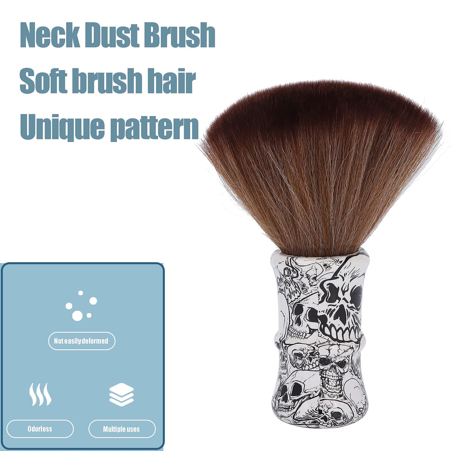 Milltrip Barber Neck Duster Brush, Hair Shaving Brush Soft Nylon Broken Hair Shave Brush with Wooden Handle Barber Supplies and Salon Accessories Beauty and Personal Care Milltrip