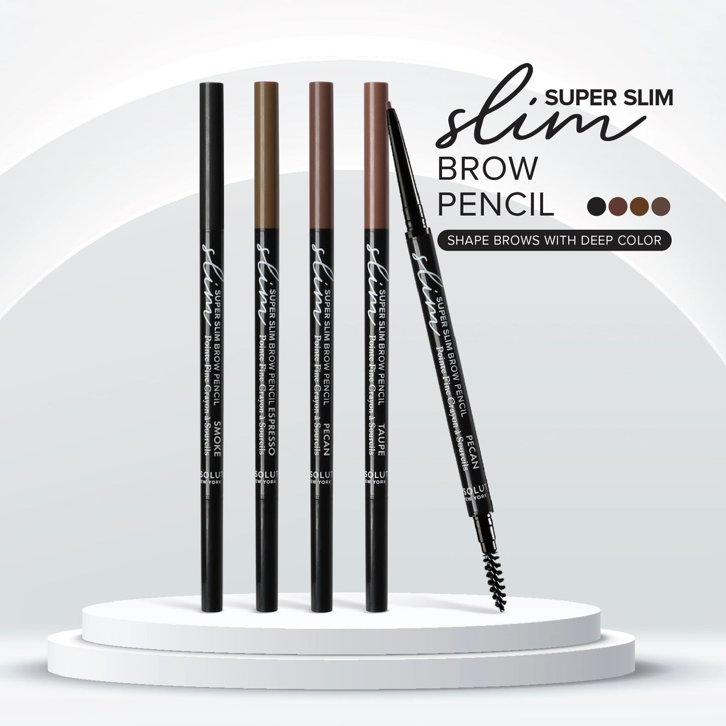 Absolute New York Super Slim Brow Pencil, Fine Point, Dual Ended, Fade Resistant and Long Lasting (Espresso) Beauty & Personal Care Absolute New York
