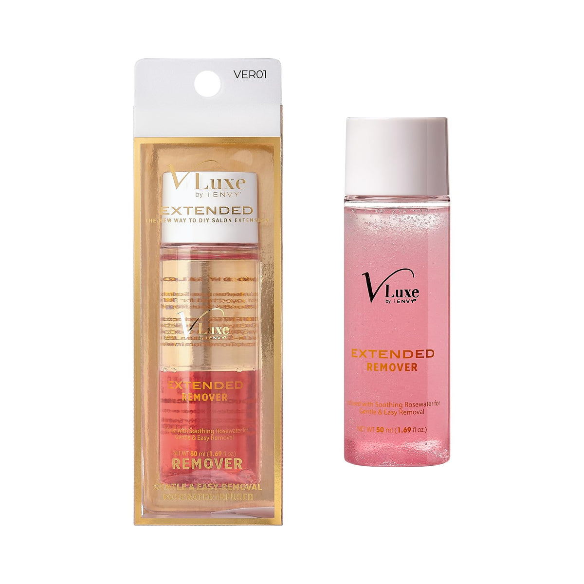 i•ENVY Extended DIY Eyelash Extension Cluster Remover with Natural Rosewater Gentle Soothing Nourishing Cleanser for Removal of False Eyelashes, Lash