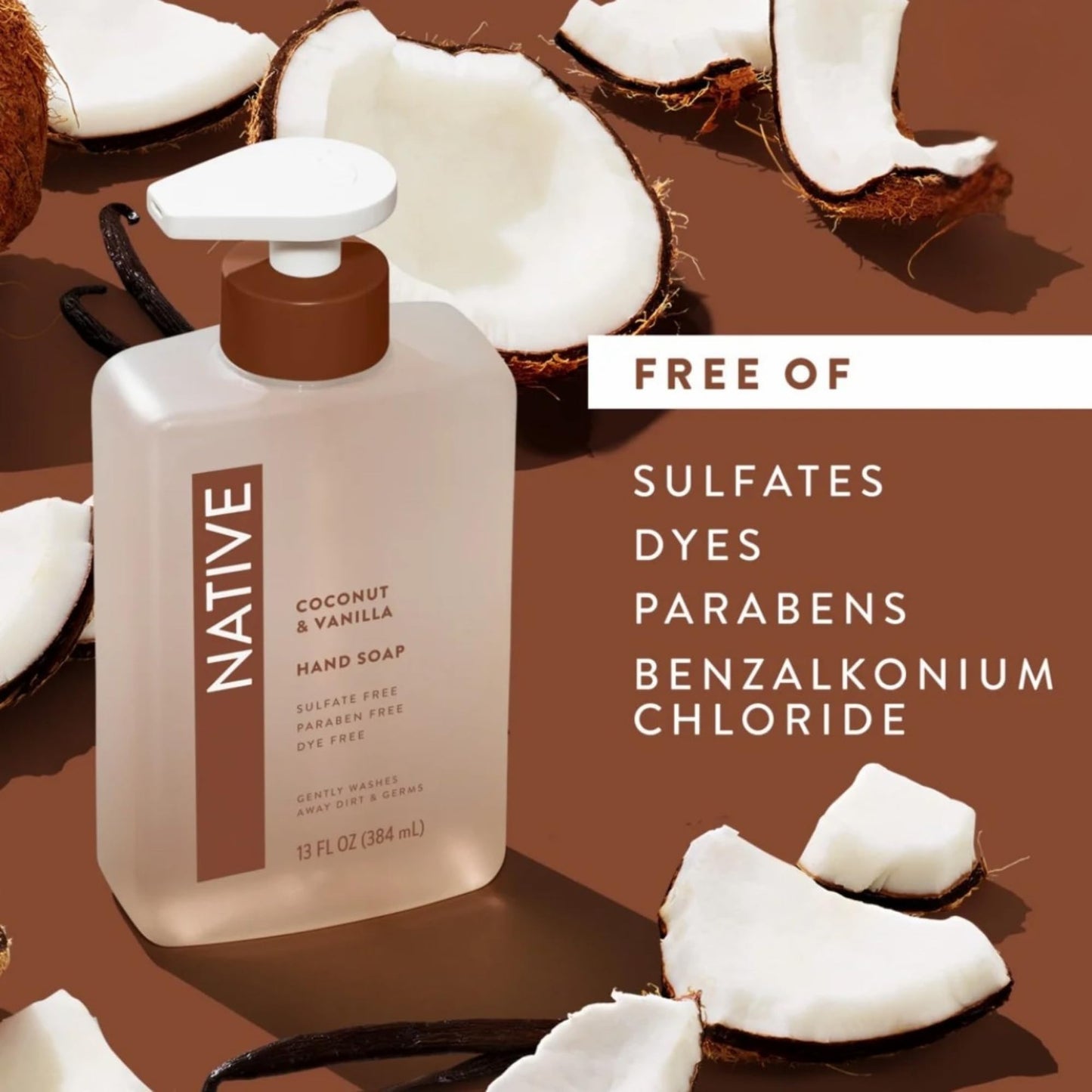 Native Hand Soap Set, Cherry & Vanilla Macaron and Coconut & Vanilla, Sulfate-Free, 13 Fl Oz, 2-Pack Beauty & Personal Care Native