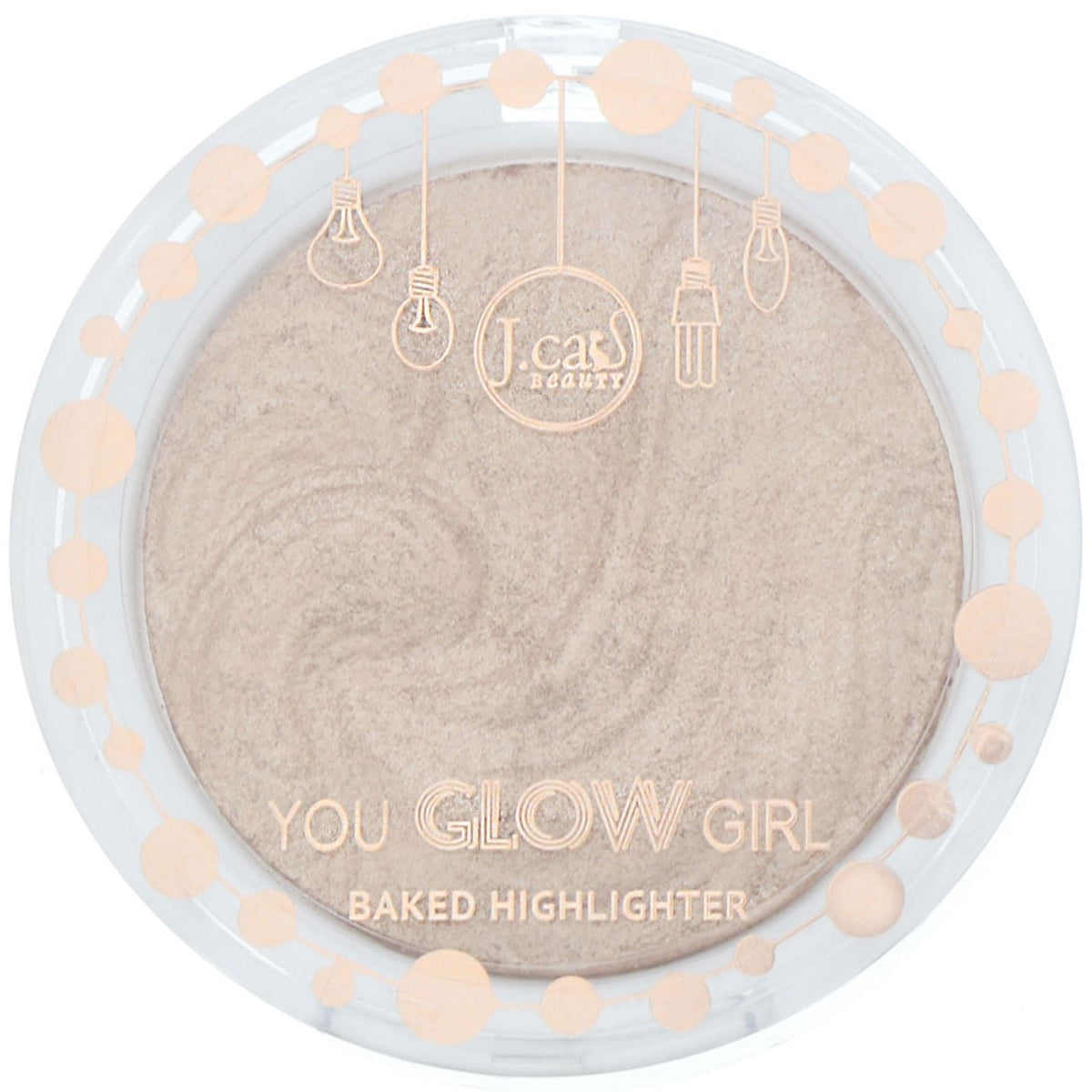 J.CAT BEAUTY You Glow Girl Baked Highlighter - Twilight, Cream, Unisex, Face Shaping Makeup, Shimmery