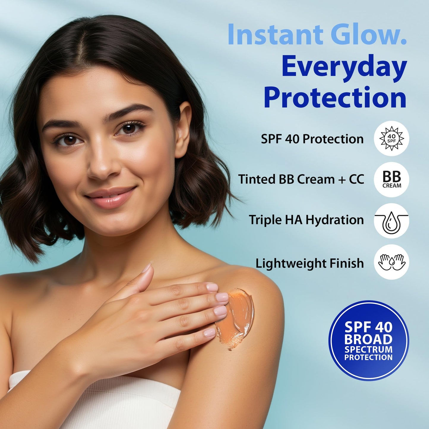 Dr. Denese SPF 40 Defense Day Cream 4 oz - Natural Tinted Moisturizer & Daily Sunscreen for Radiant Hydrated Skin - BB Cream with Antioxidants Beauty & Personal Care Dr. Denese
