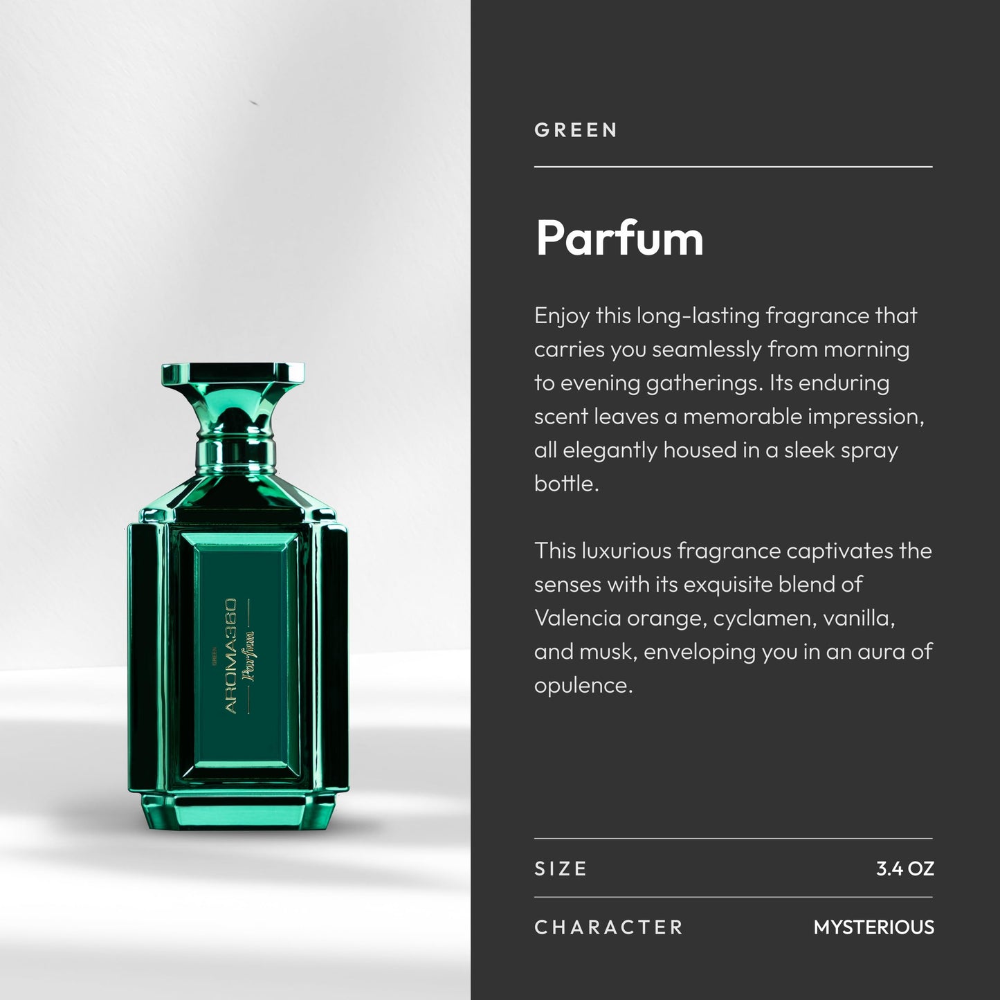 Aroma360 Women's Perfume - Luxurious Fragrance - Notes of Coconut, Bergamot & Valencia Orange - Green, 50mL/1.7 fl oz Beauty & Personal Care Aroma360