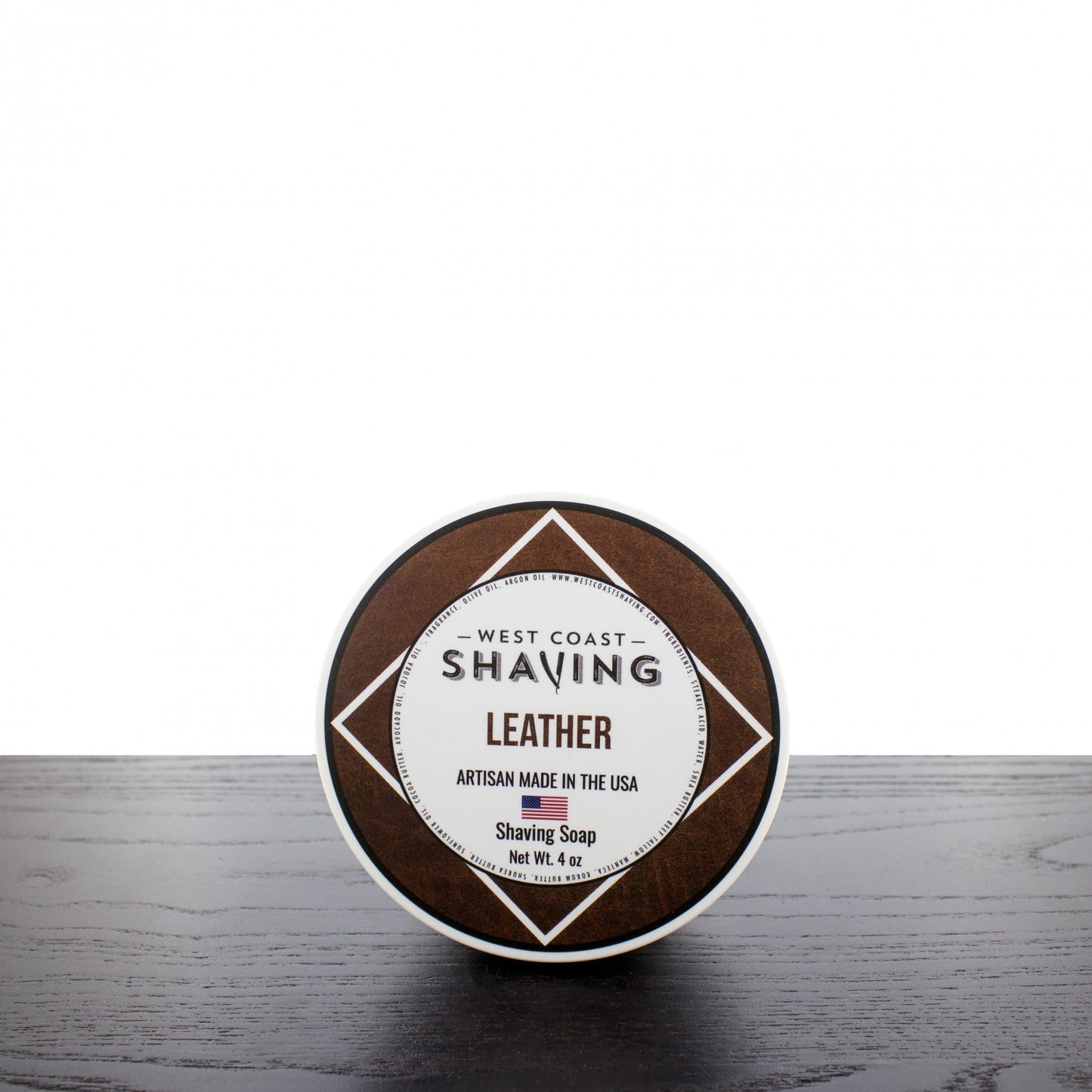 West Coast Shaving Shaving Soap, Leather, 4 oz Beauty and Personal Care West Coast Shaving