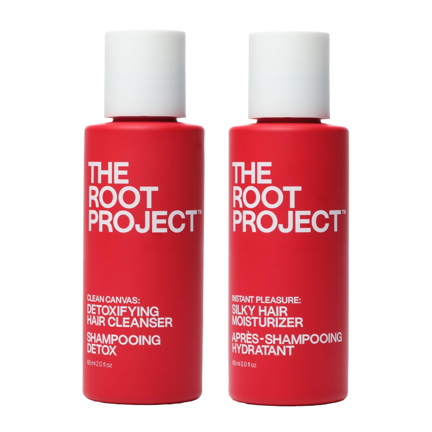 Travel Size Shampoo and Conditioner Set | Clarifying Shampoo That Nourishes. Never Stripping | Mask-Level Softness Every Wash | Clean Canvas + Instant Beauty & Personal Care The Root Project