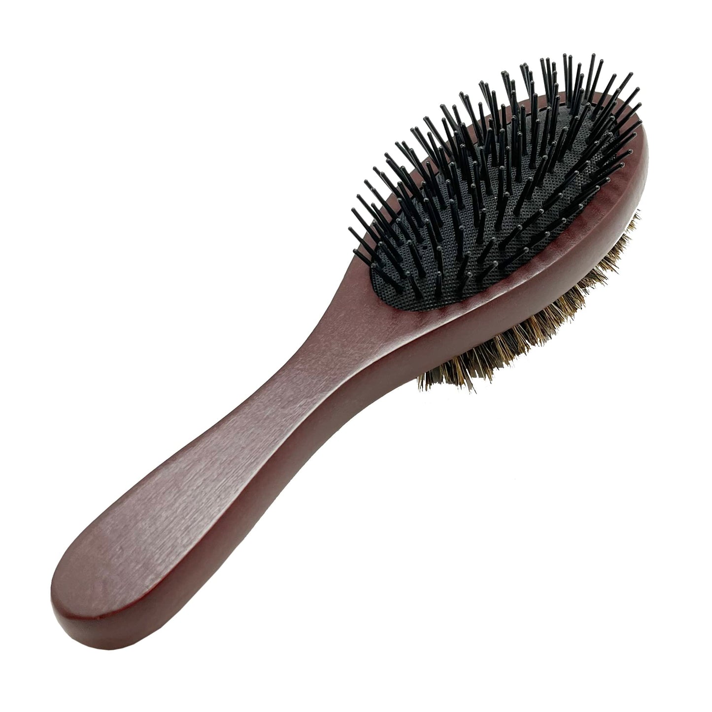 Donna Double Sided Styling Brush for Women - 100% Boar Bristles, Cushioned Wooden Detangling Brush for Wet Hair Beauty & Personal Care DONNA