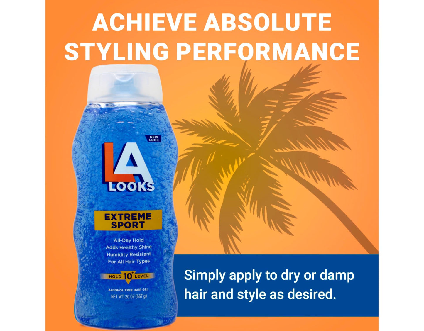 LA Looks Extreme Sport Alcohol-Free Hair Gel, Level 10 Hold, 20 oz Beauty & Personal Care L.A. Looks