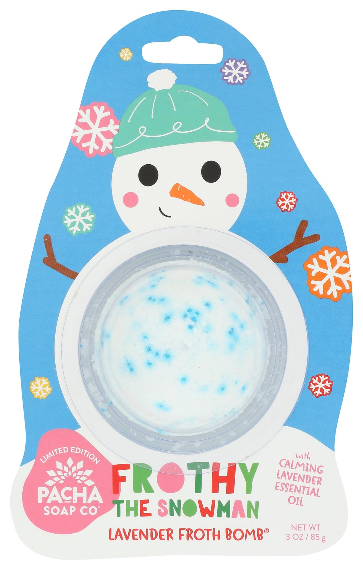 PACHA SOAP Frothy The Snowman Froth Bomb, 3 OZ Beauty & Personal Care Pacha Soap Co