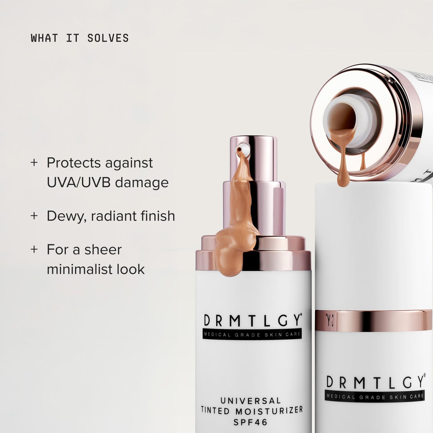 DRMTLGY Universal Tinted Moisturizer SPF 46 - Hydrating Dewy Tinted Sunscreen for Face with Zinc Oxide & Octinoxate - Niacinamide & Hyaluronic Acid Beauty and Personal Care DRMTLGY