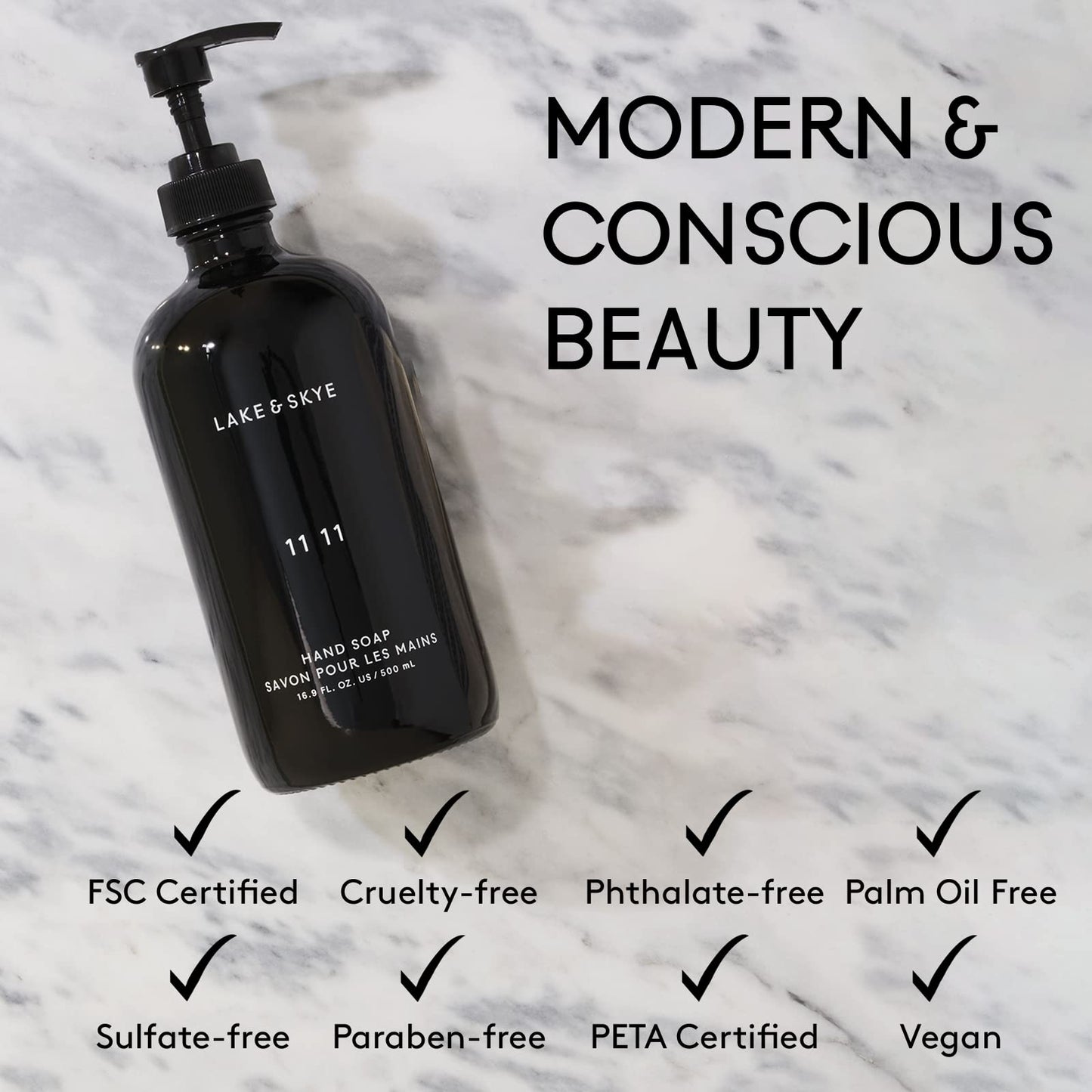 Lake & Skye 11 11 Scented Hand Soap, Clean Skin Musk, 16.9 fl oz Beauty & Personal Care Lake & Skye