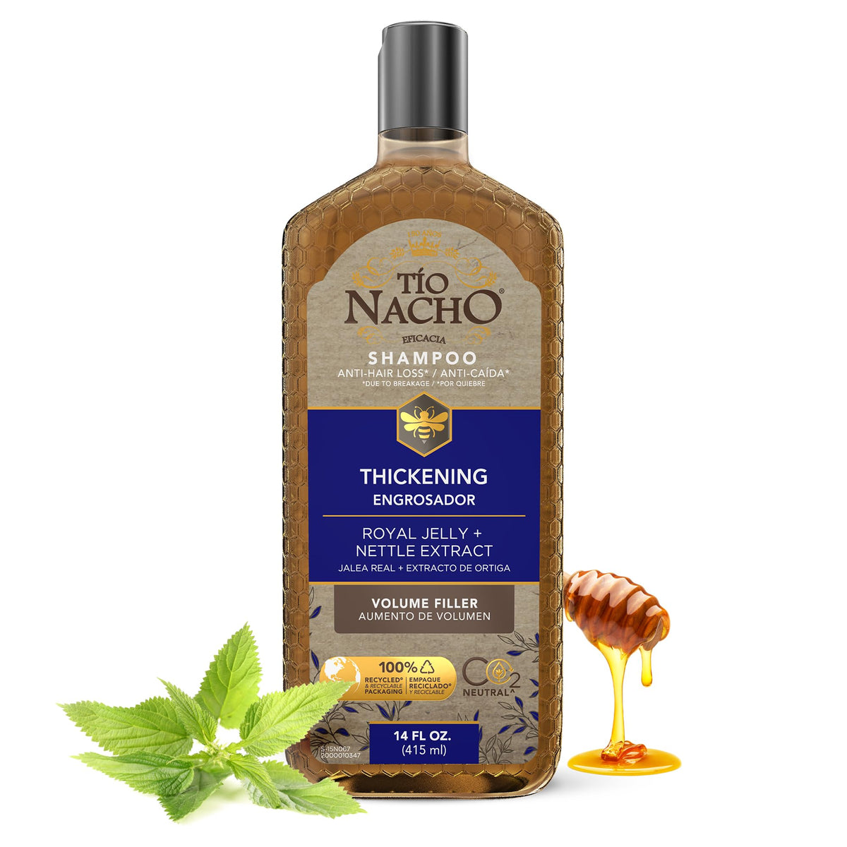 Tio Nacho Thickening Shampoo for Thinning Hair for Women & Men with Royal Jelly & Nettle Extract - Volumizing Hair Loss Shampoo for Fine Hair, Paraben Beauty & Personal Care Tio Nacho