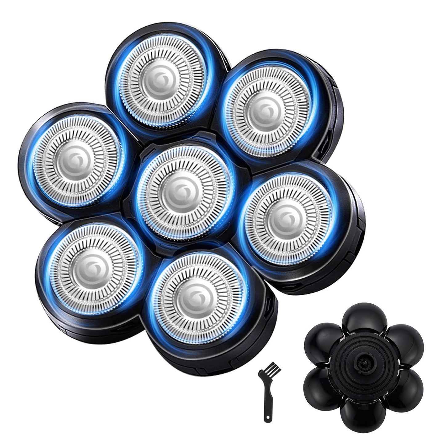7 Blades Head Shaver Replacement Heads, 1 Count Beauty and Personal Care Filymosie
