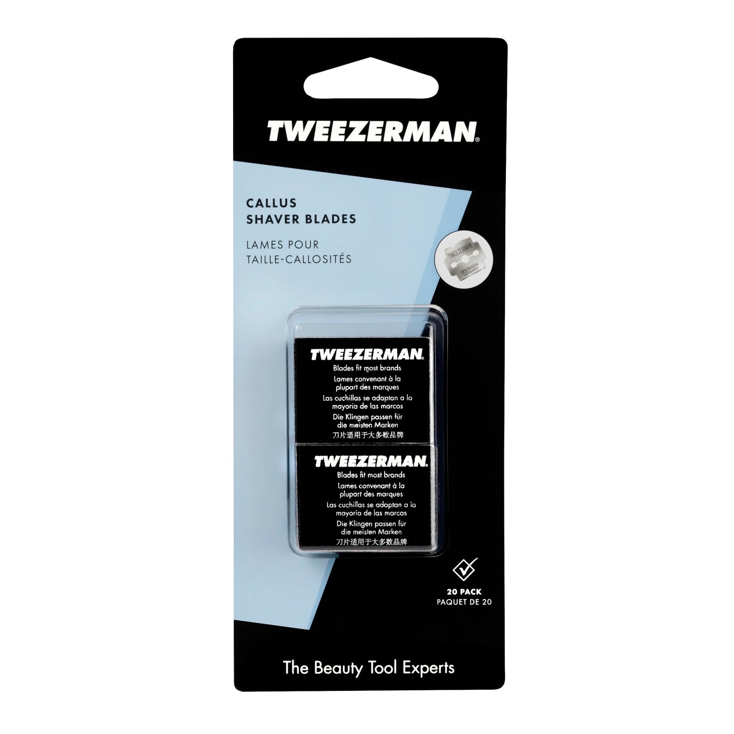 Tweezerman Replacement Callus Shaver Blades, Black, 20 Count Beauty and Personal Care Tweezerman