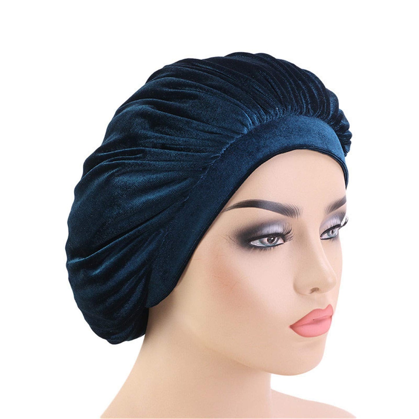 Women Velvet Bonnet Sleep Cap Comfortable Night Sleeping Hat Hair Loss Cap Turban Beauty and Personal Care Qianmome