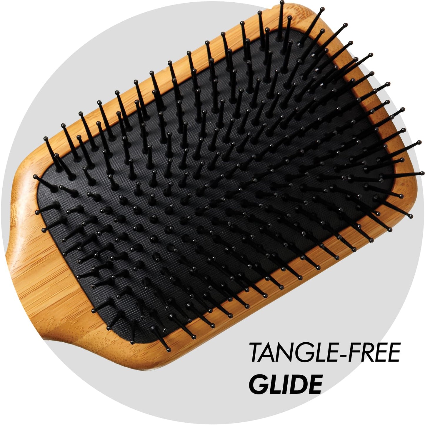 Sam Villa Signature Series Bamboo Brush Wooden Paddle Brush For Hair Styling Beauty & Personal Care Sam Villa
