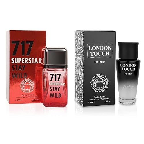 META-BOSEM 717 Superstar Stay Wild+London Touch Men's Cologne Collection, Eau de Toilette Natural Spray - Clean Fresh Scents - Holiday Gift Set (Pack Beauty & Personal Care META-BOSEM