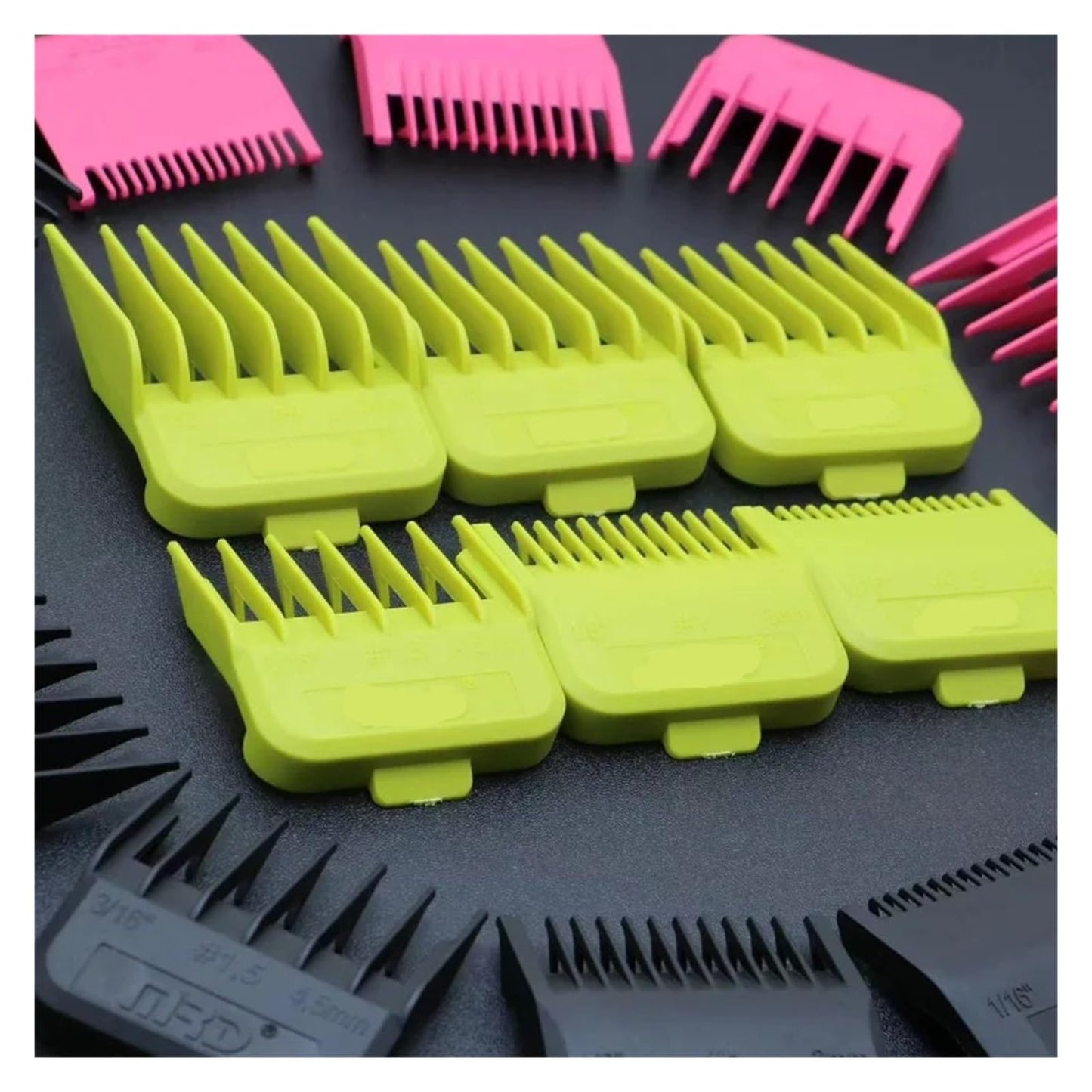 Professional Cutting Guide Comb, Compatible For MRD, Compatible For Wahl, With Metal Magnet Design 1.5/3/4.5/6/10/13MM(Green) Beauty and Personal Care ONYOMCJZR
