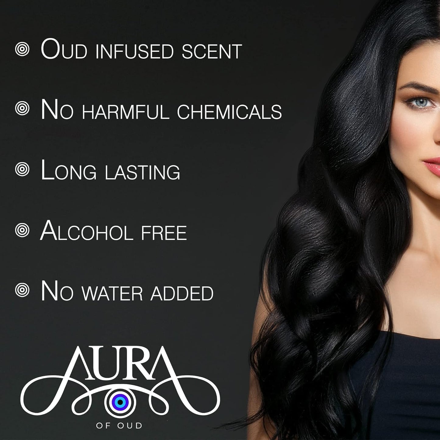 Aura Of Oud, Hair Fragrance, Pure and Feminine Amira Scent, 100% Pure, Alcohol-Free Perfume for Women, Jasmine and Amber Oil Top Notes - LIGHT OUD Beauty & Personal Care Aura Of Oud